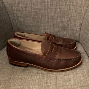 Men's Banana Republic Brown Leather Ortholite Penny Loafers Size 9 MSRP $225
